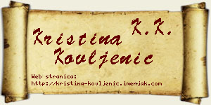Kristina Kovljenić vizit kartica